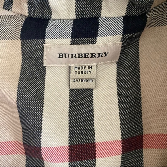Authentic Burberry Check Cotton Quilted Jacket Size 4T - Picture 8 of 8